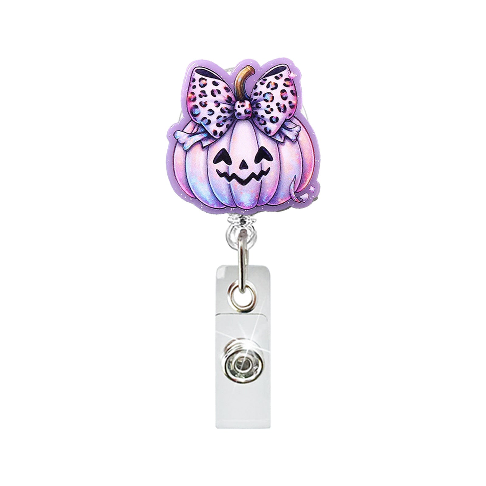 Wholesale Halloween pumpkin bow ghost retractable rotatable bedge reels